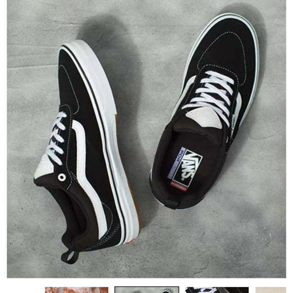 Vans Kyle Walker Skate Shoes Black White Old Skool Mens 8 Grunge Y2K Sneaker